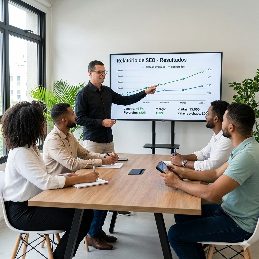 Consultor de Seo Freelancer para Indústrias apresentando desempenho.