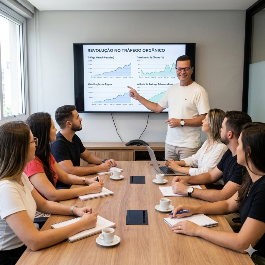 Consultor de Seo Freelancer otimizando um site